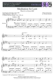 Meditation for Lent SA choral sheet music cover Thumbnail